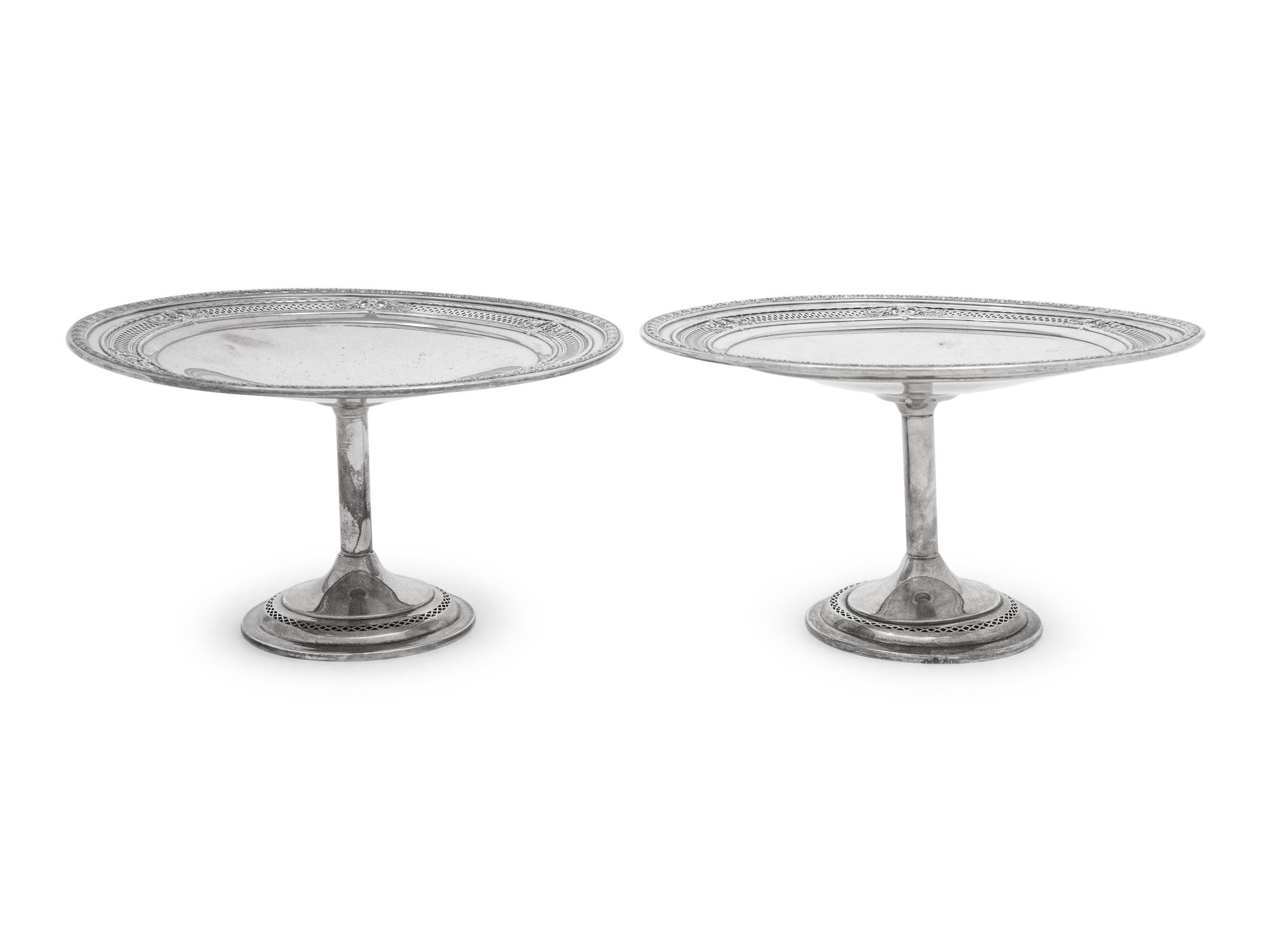 A Pair of American Silver Tazze