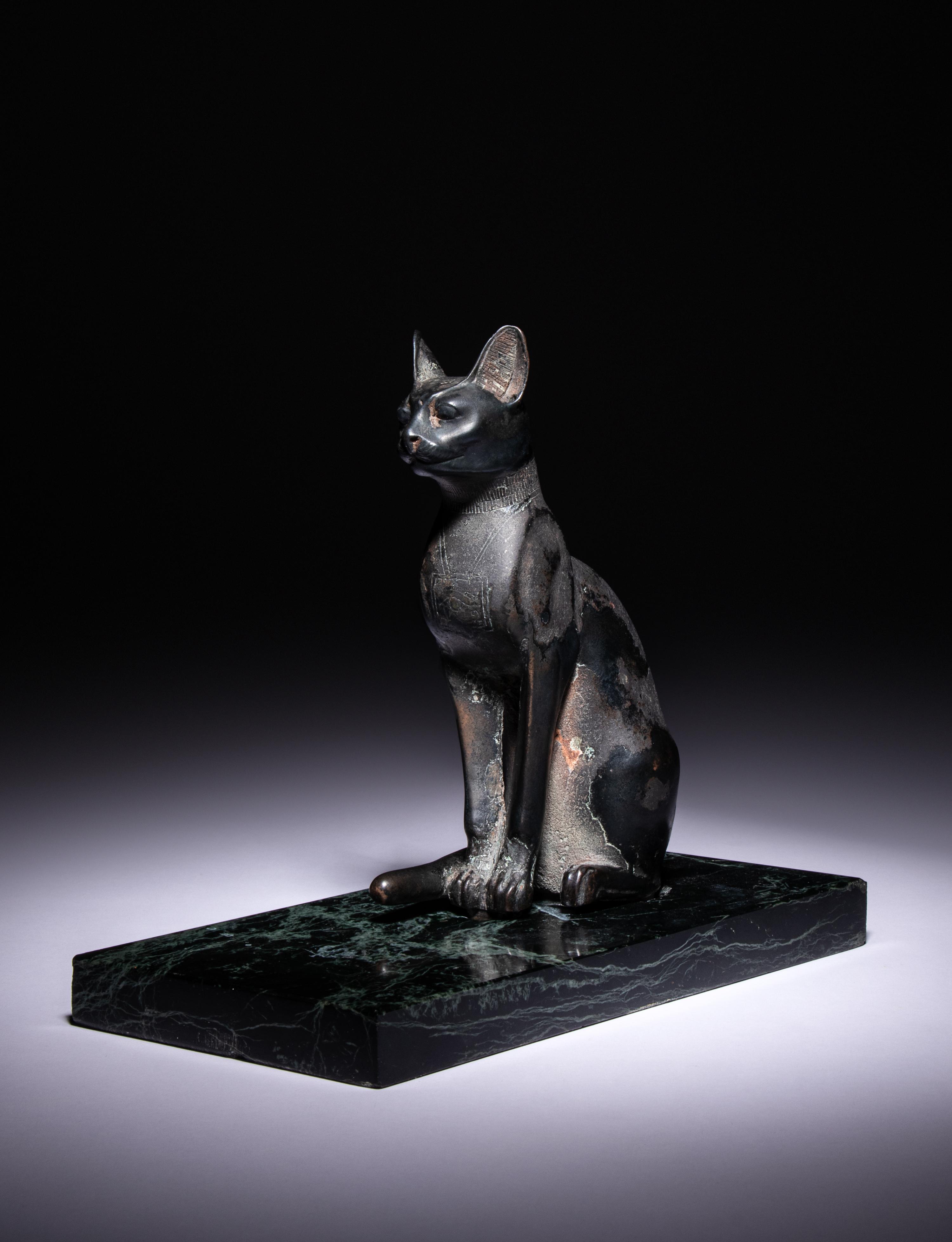 An Egyptian Bronze Cat