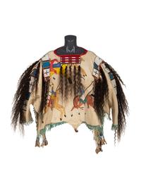 Plains Style War Shirt, with Ledger Drawings