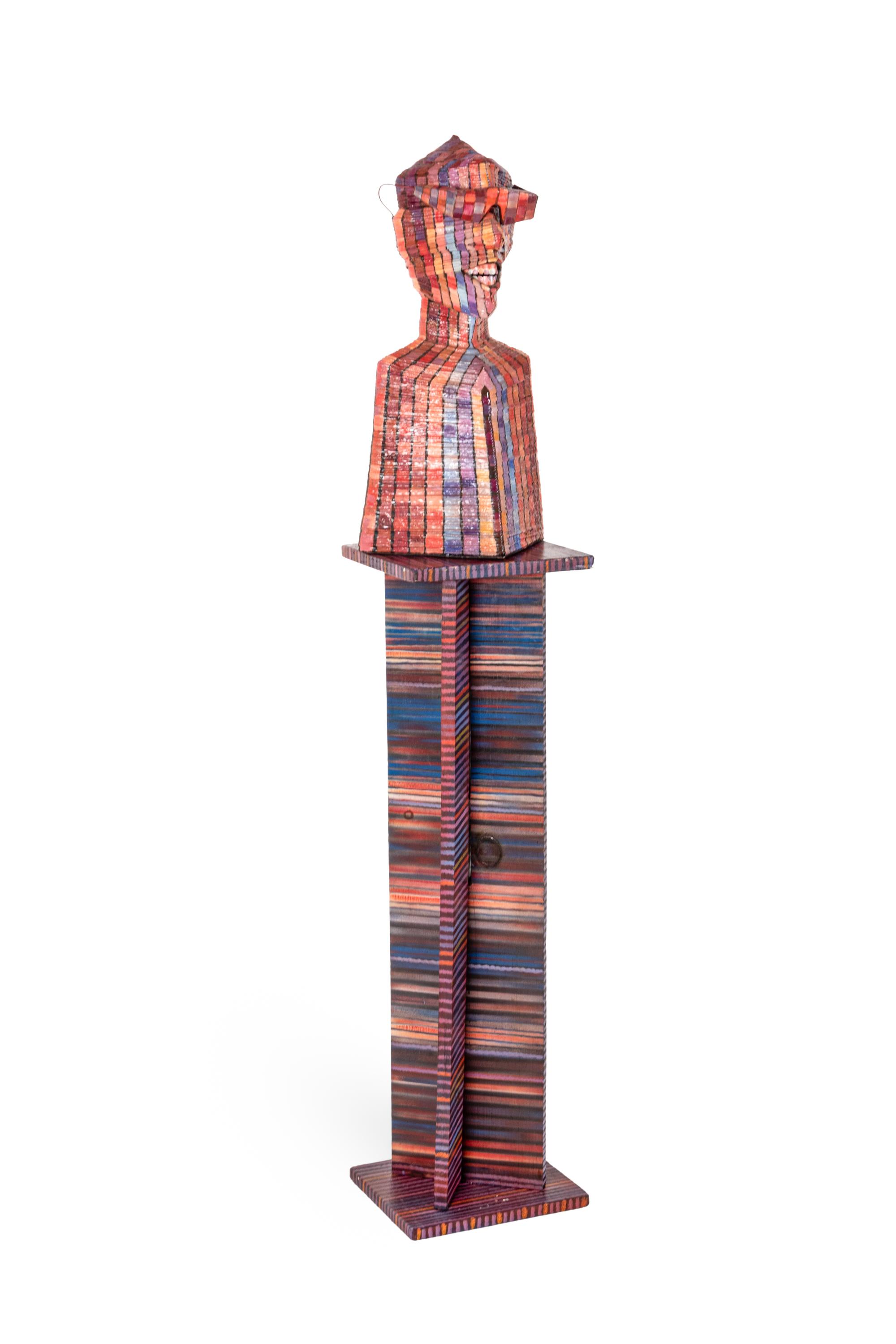 Untitled (Rainbow Window Pane Man in Kaleodescope Glasses)