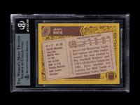 A 1986 Topps Jerry Rice Rookie Football Card No. 161 (BGS 8.5 NM-MT+)