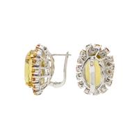 TWO PAIRS OF STERLING SILVER AND MULTIGEM EARRINGS