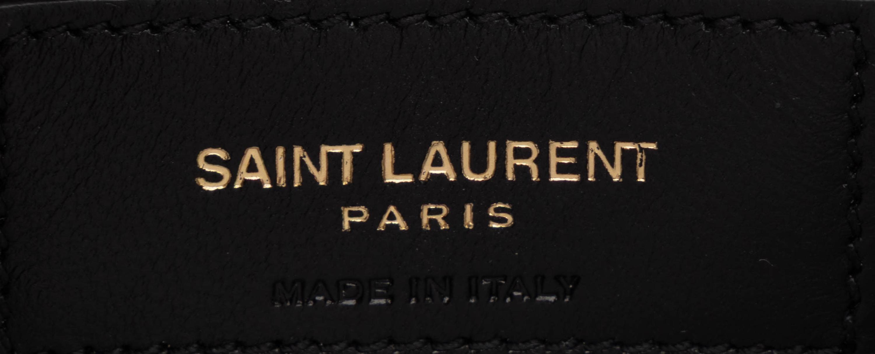Saint Laurent, Mini Half-Moon Bag in Quilted Red Leather