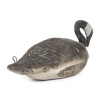 A Painted and Stuffed Canvas Canada Goose Decoy