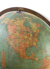 An American 18-Inch Floor Globe Height 40 1/2 x diameter of globe 18 inches. — WILLIAMS-PRIDHAM, LOS ANGELES, EARLY 20TH CENTURY