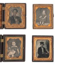 [EARLY PHOTOGRAPHY]. 21 cased images of men, women, and children, incl. children with props.