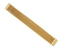 A 14 Karat Bicolor Gold Bracelet, Italian,