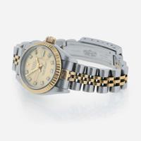 A Lady's Two-Tone Rolex Watch Oyster Perpetual Date Just