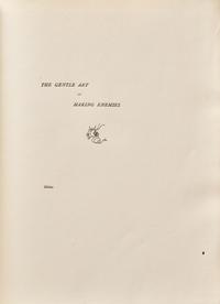 [Art] Whistler, James McNeill. The Gentle Art of Making Enemies