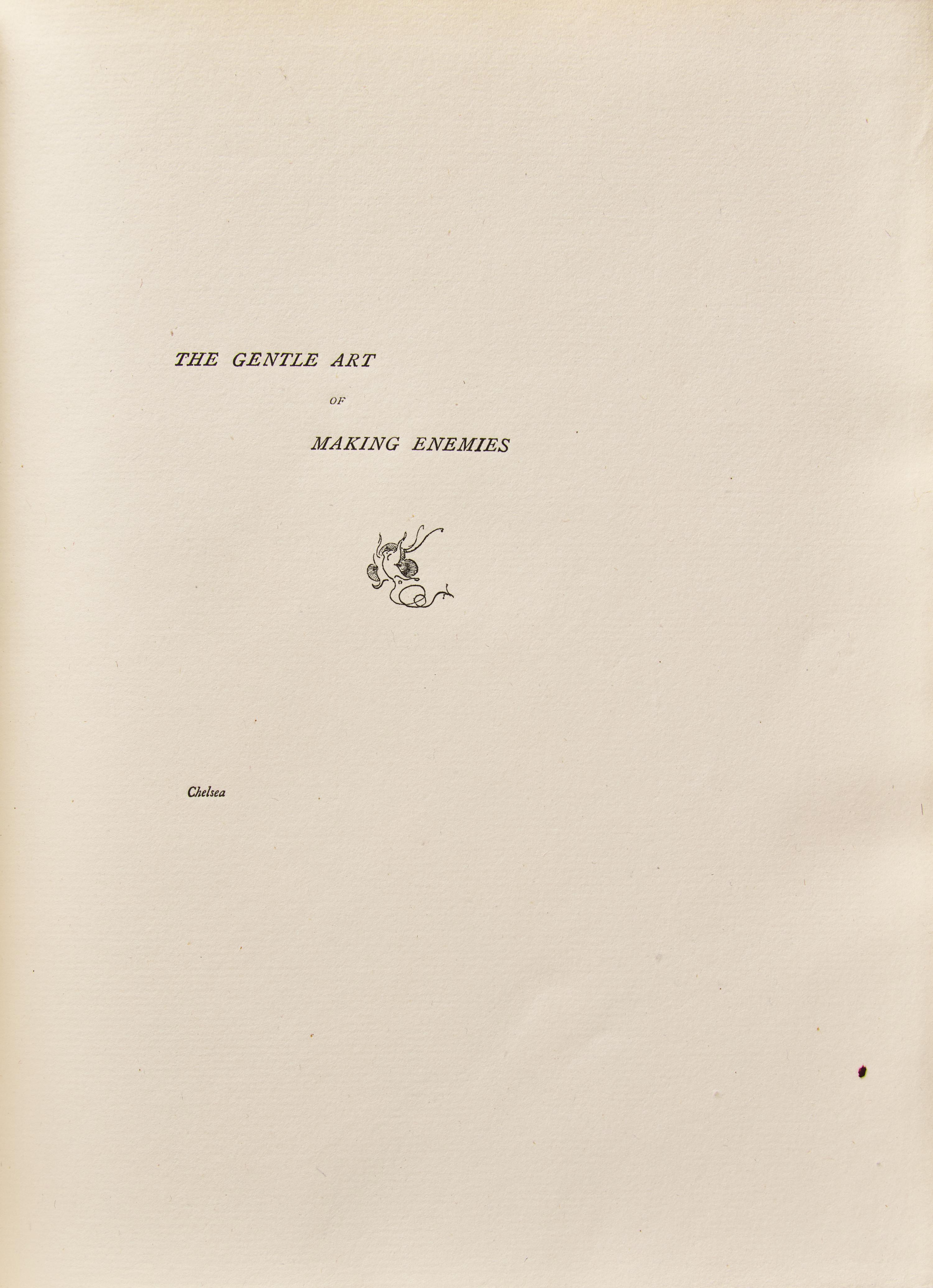 [Art] Whistler, James McNeill. The Gentle Art of Making Enemies