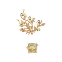 COLLECTION OF YELLOW GOLD AND GEMSTONE JEWELRY