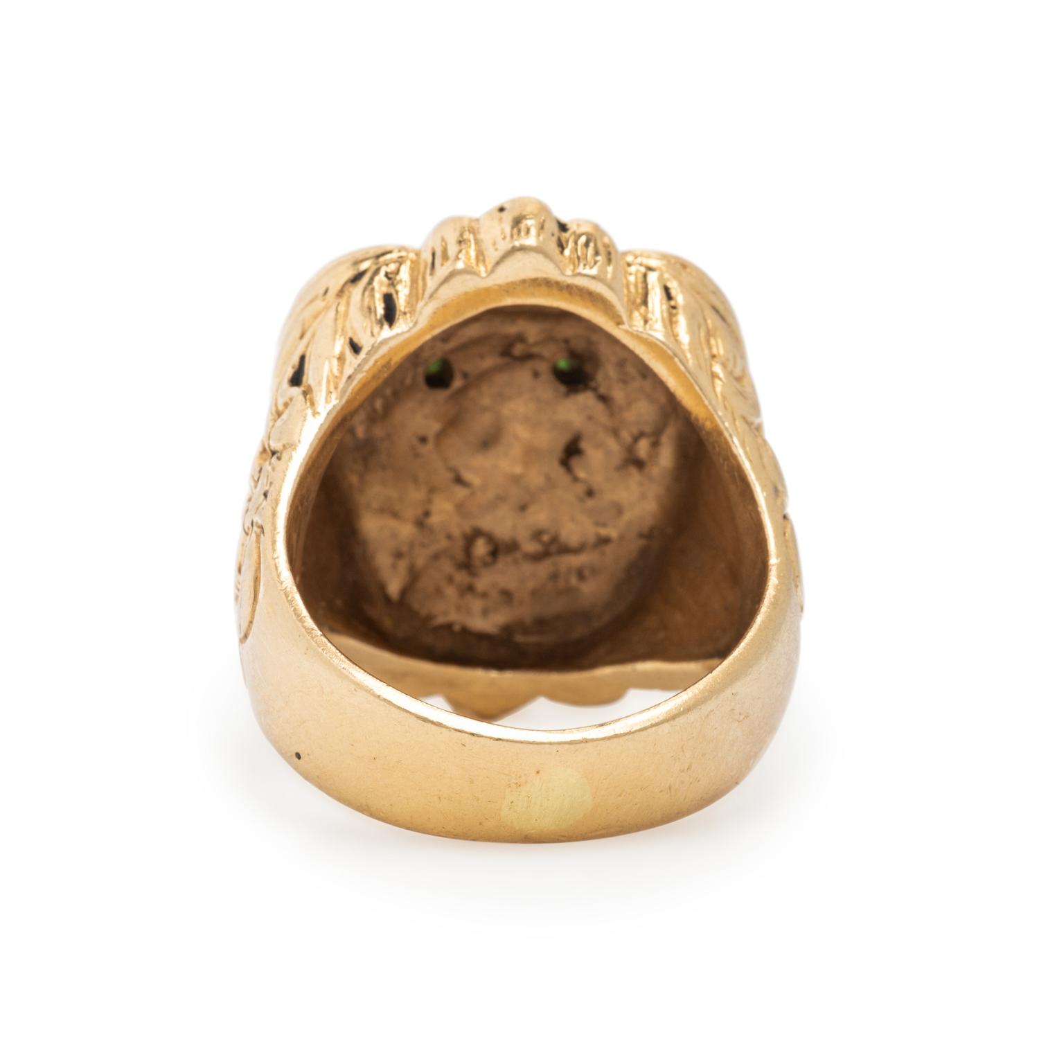 Yellow Gold Lion Ring