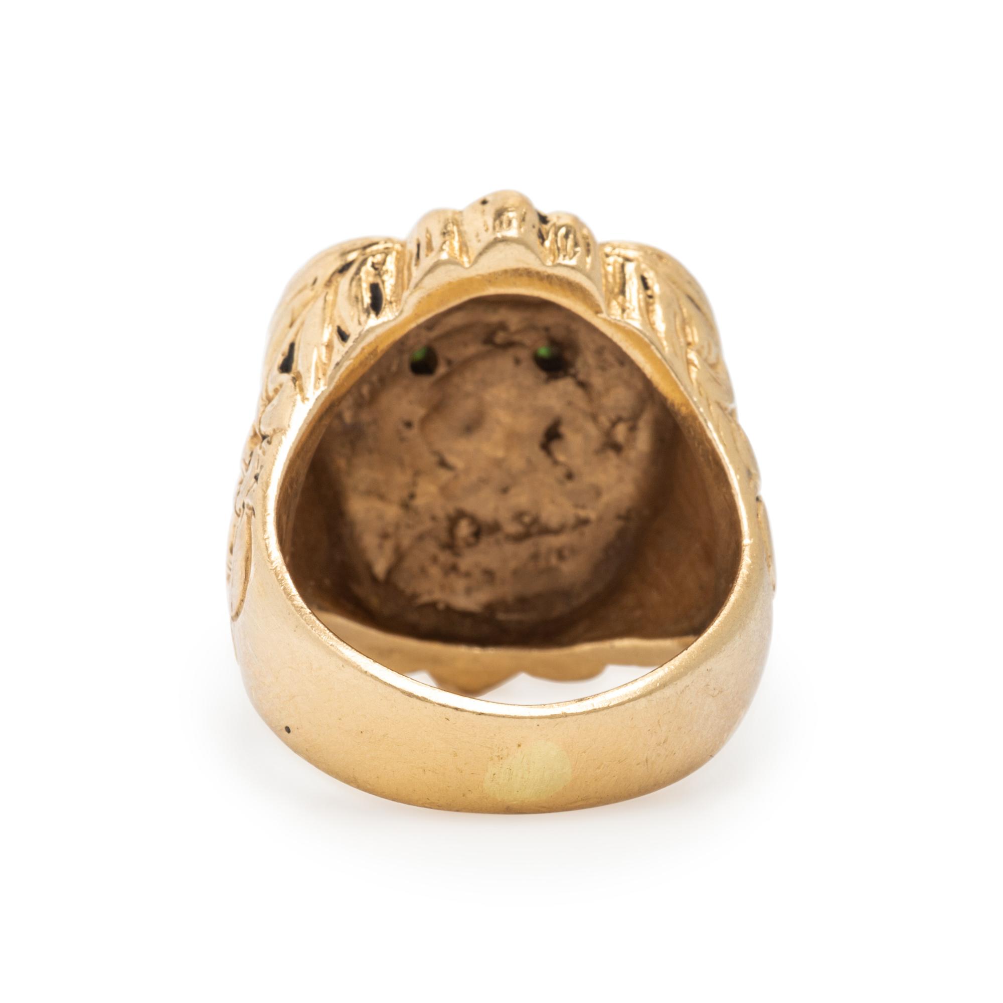 Yellow Gold Lion Ring