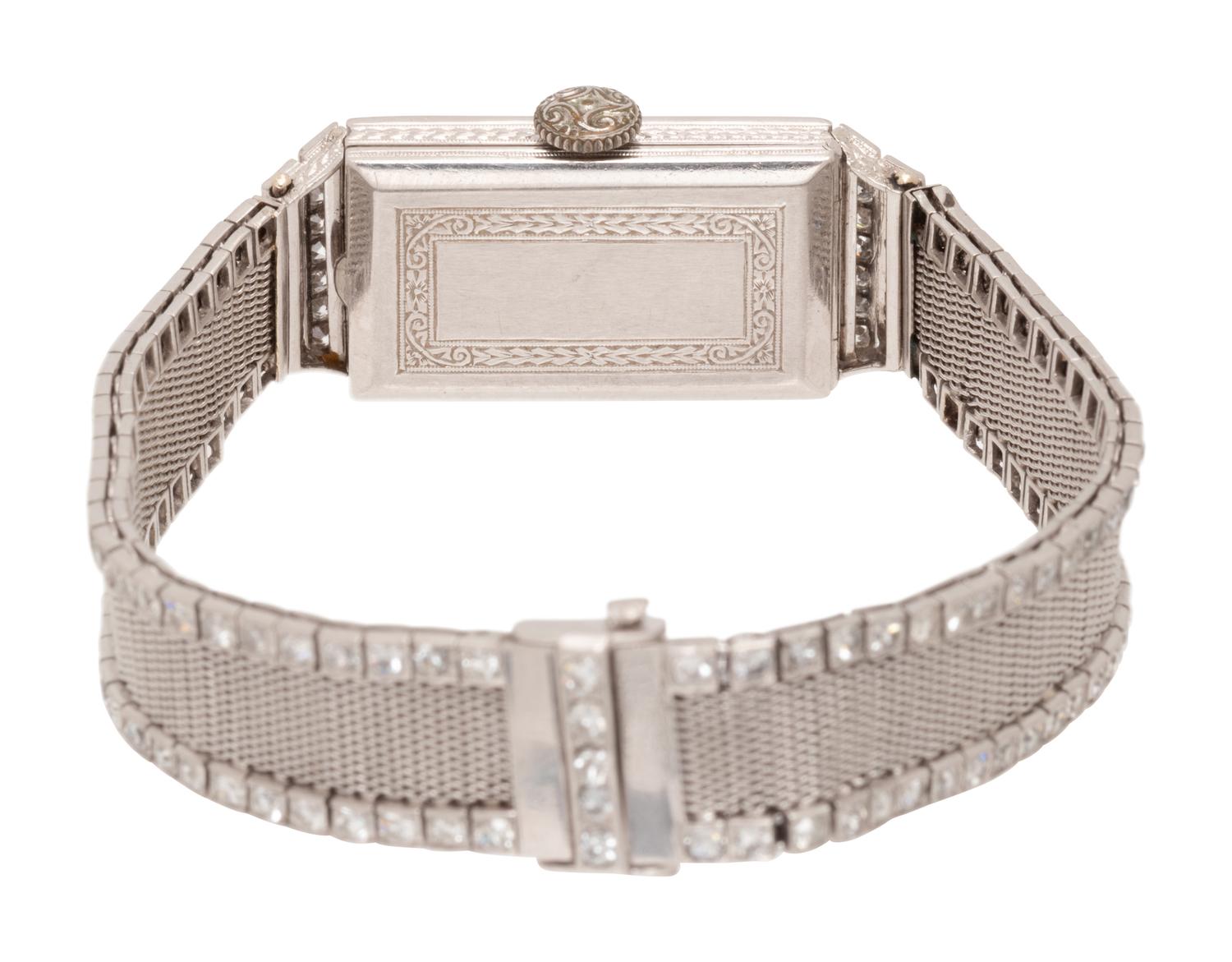 VACHERON & CONSTANTIN, PLATINUM AND DIAMOND WRISTWATCH