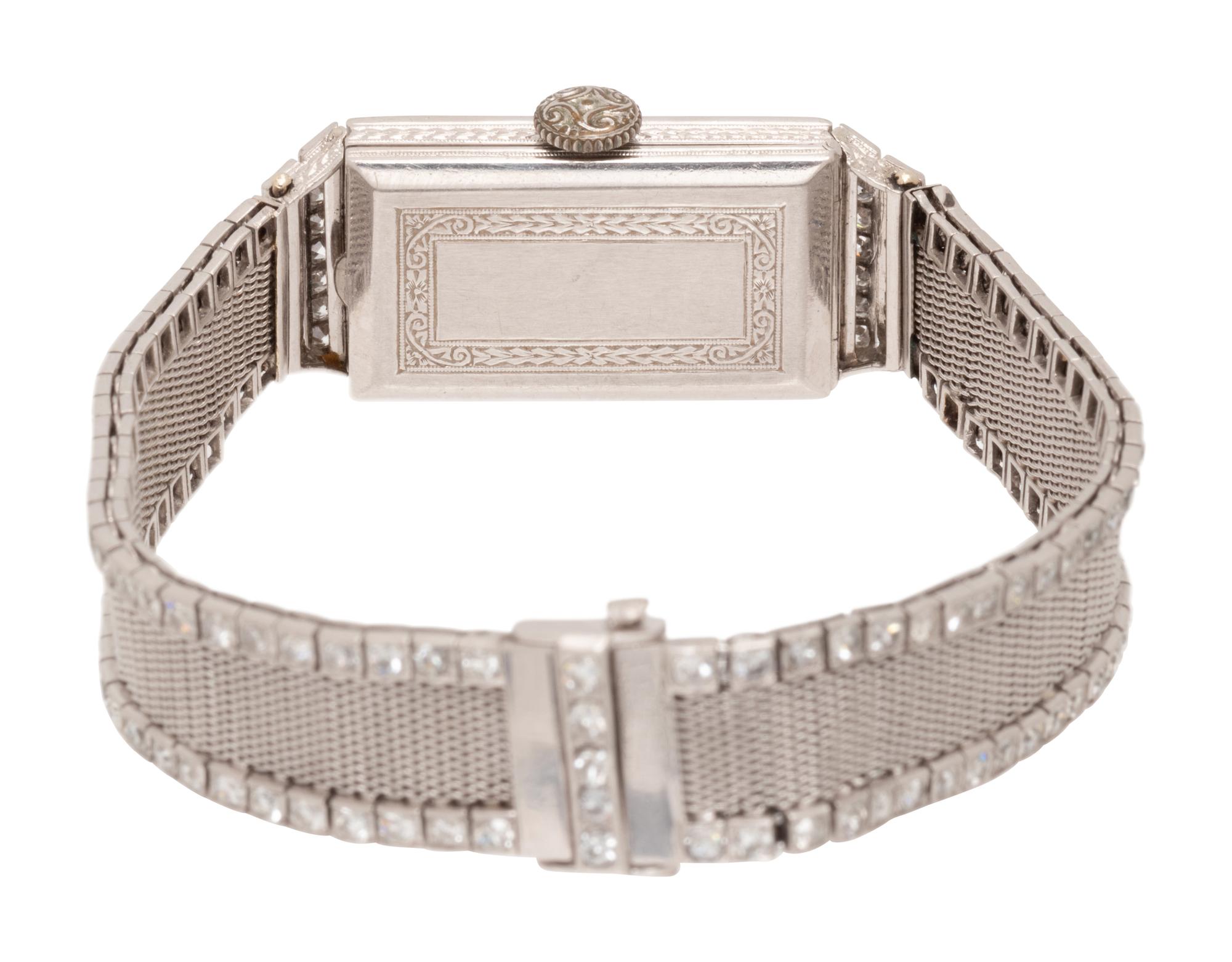 VACHERON & CONSTANTIN, PLATINUM AND DIAMOND WRISTWATCH