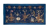 A Large Chinese Embroidered Silk Wall Panel