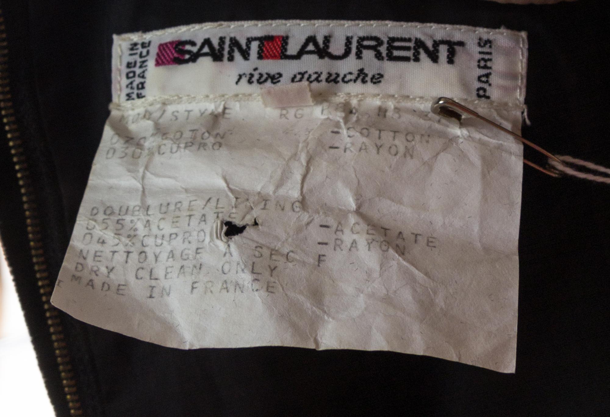 An Yves Saint Laurent Black Velvet Top, Size 38.