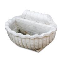 A Pair of Italian Carved White Marble Jardinières