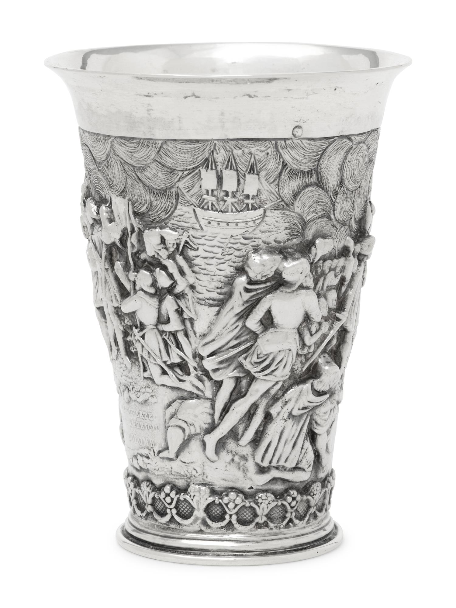 A Dutch Silver Commemorative Beaker