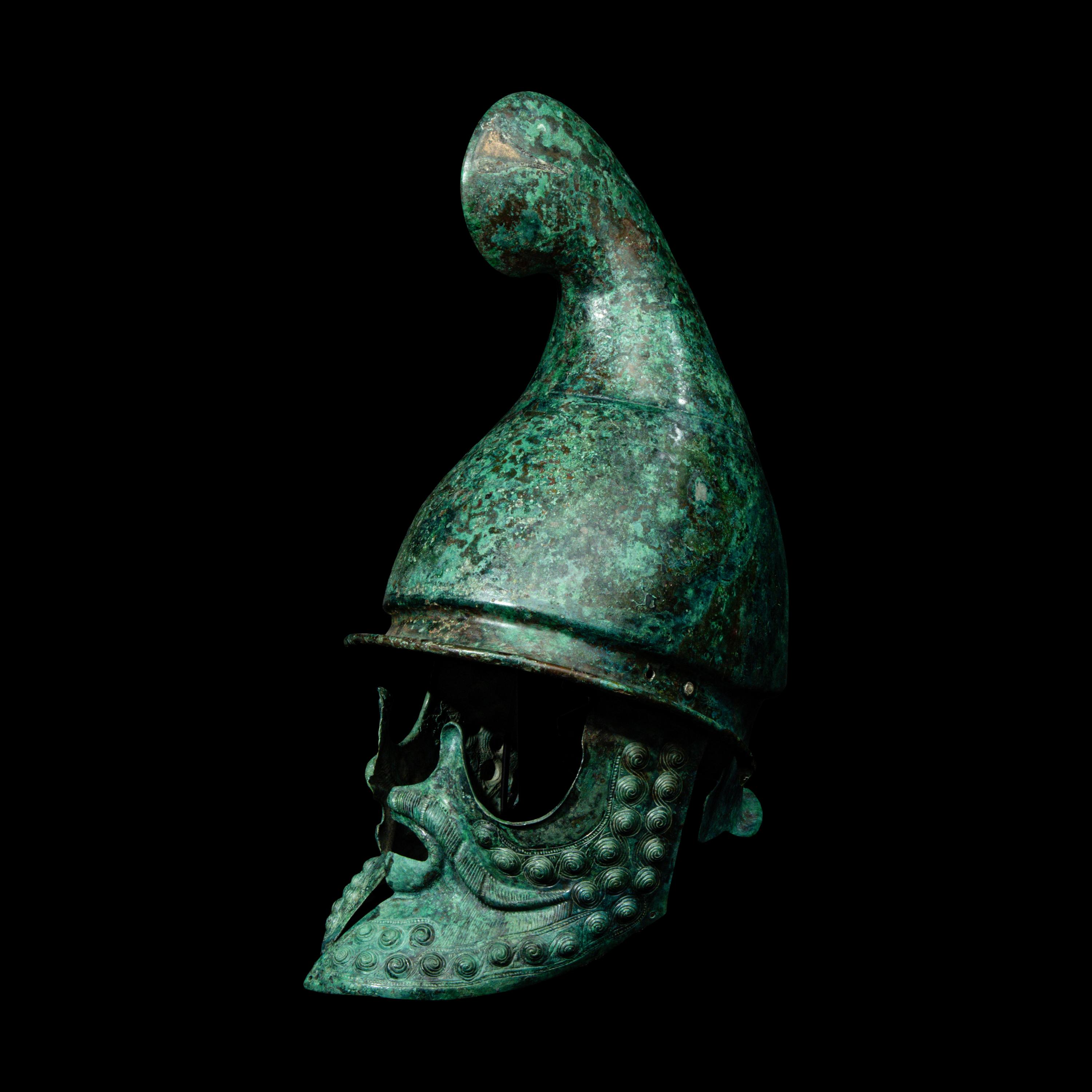 A Greek Bronze Phrygian Helmet