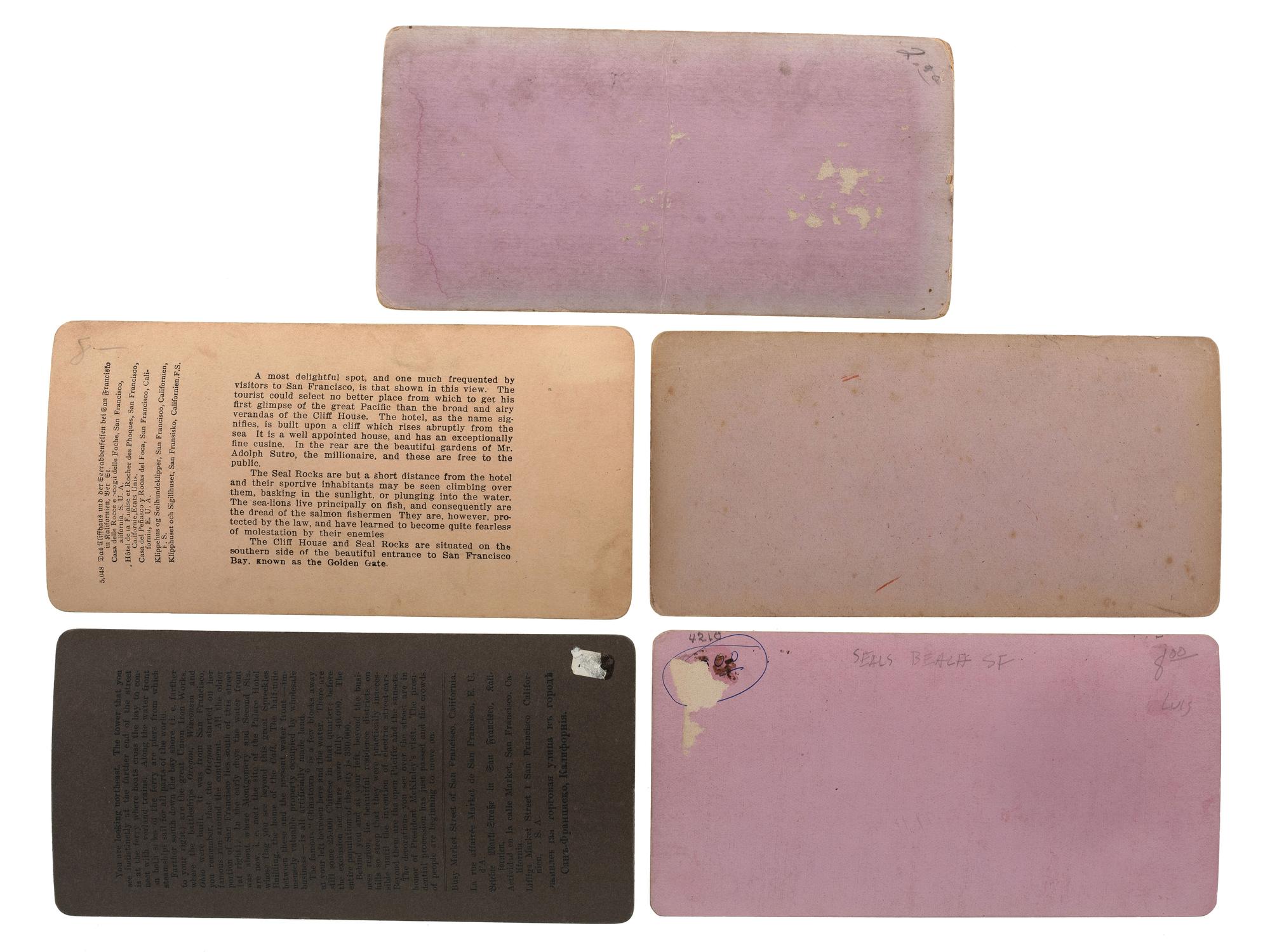 [CALIFORNIA]. A group of 9 stereoviews of California, incl. images by Lawrence & Houseworth, Pond, and Taber.