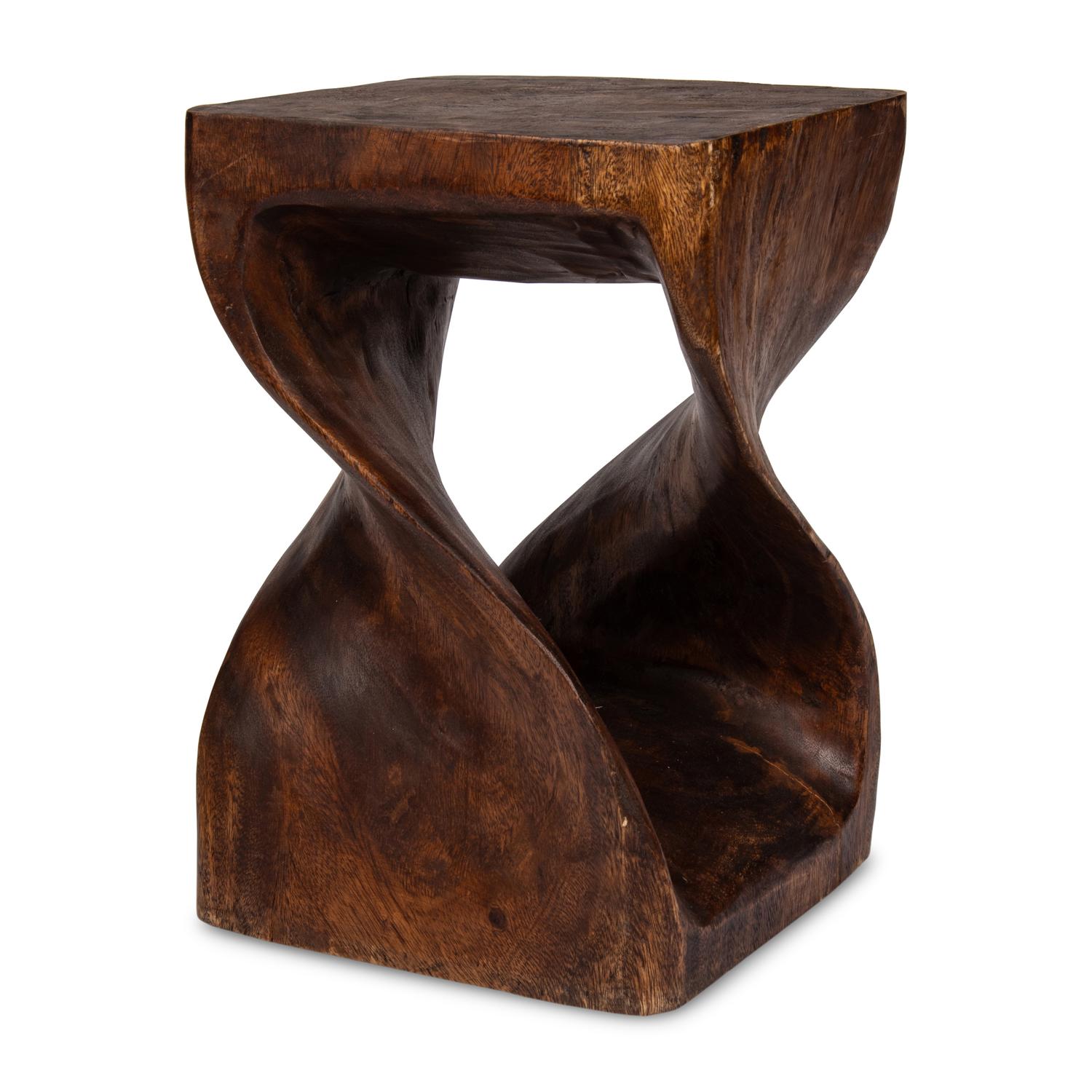 A Carved Hardwood Stool