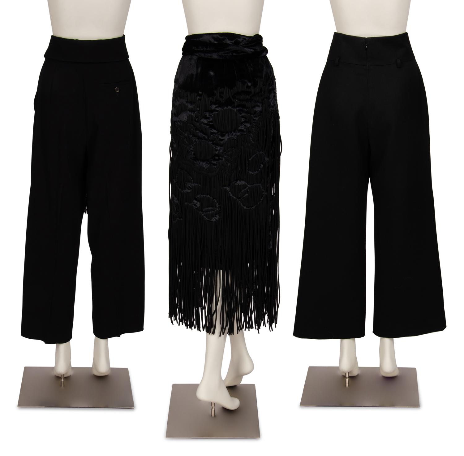 Three Yves Saint Laurent Rive Gauche Items: Two Pants & One Skirt, 1990-2000s
