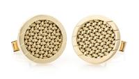 A Pair of Yellow Gold Cufflinks, 13.15 dwts.