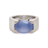 CARTIER, WHITE GOLD AND CHALCEDONY 'TANKISSINE CHEVALIER' RING