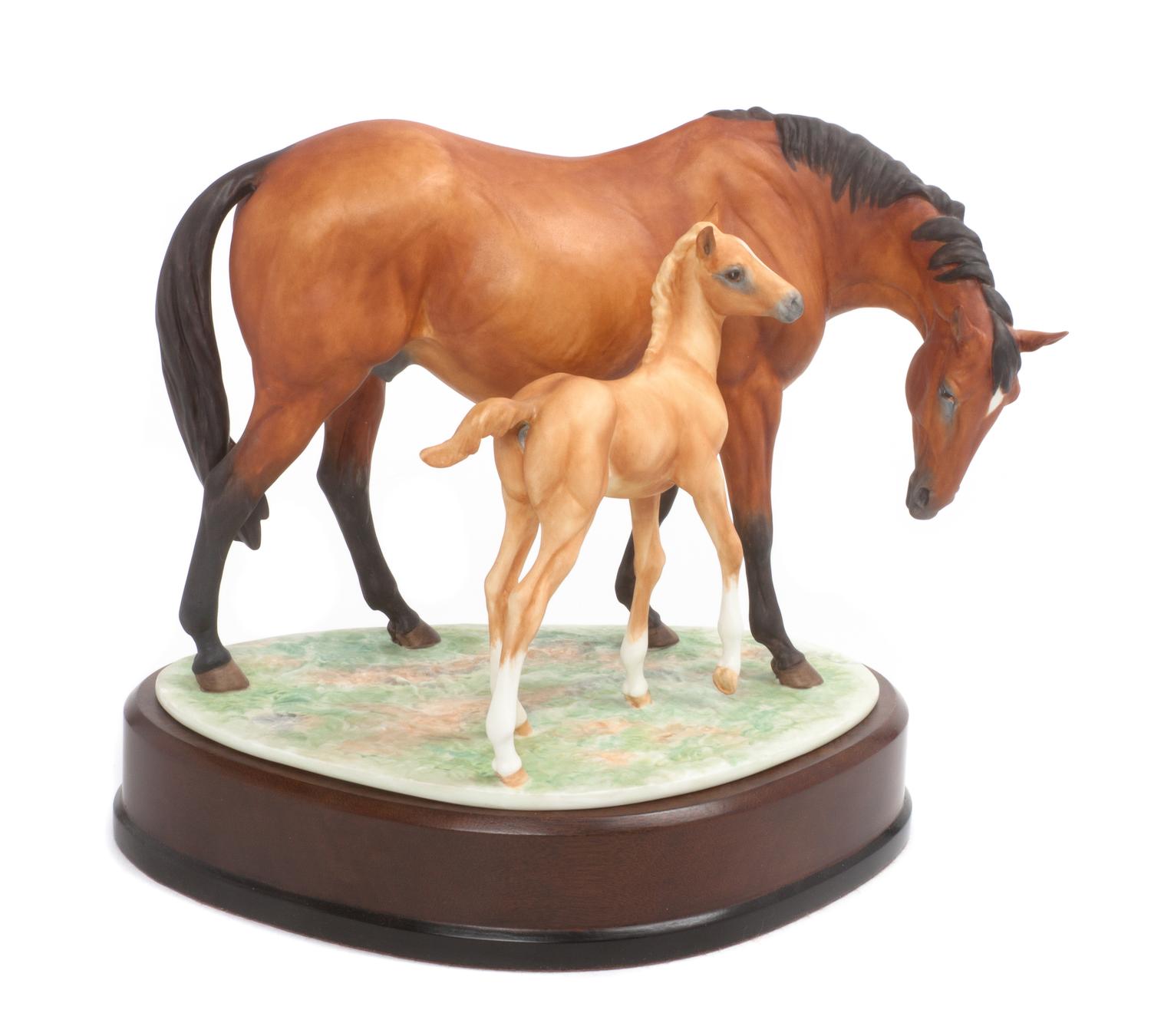 A Royal Worcester Porcelain Figural Group, Doris Lindner Width 11 inches. — 20TH CENTURY