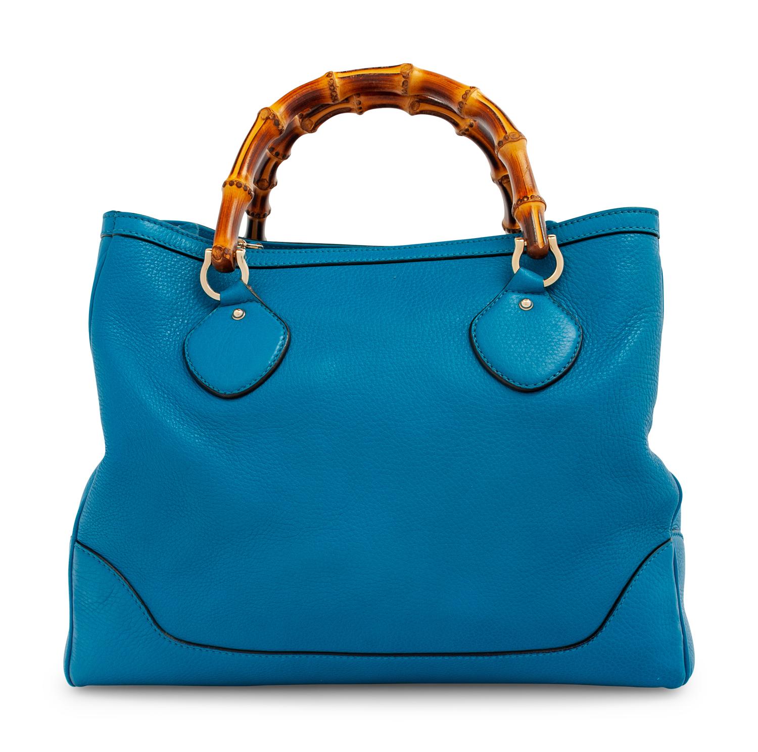 Gucci Blue Leather Tote, 2000s