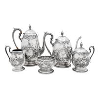 An American Silver Five-Piece Tea and Coffee Service