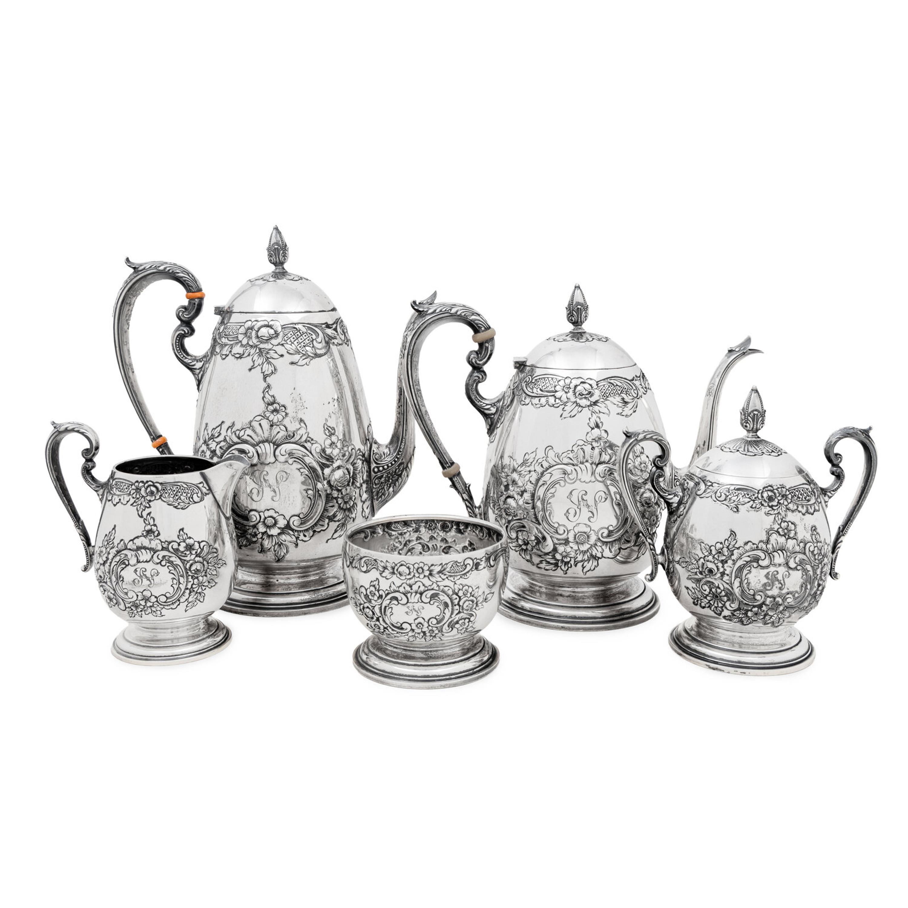 An American Silver Five-Piece Tea and Coffee Service