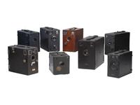 [CAMERAS]. 8 falling plate cameras, including