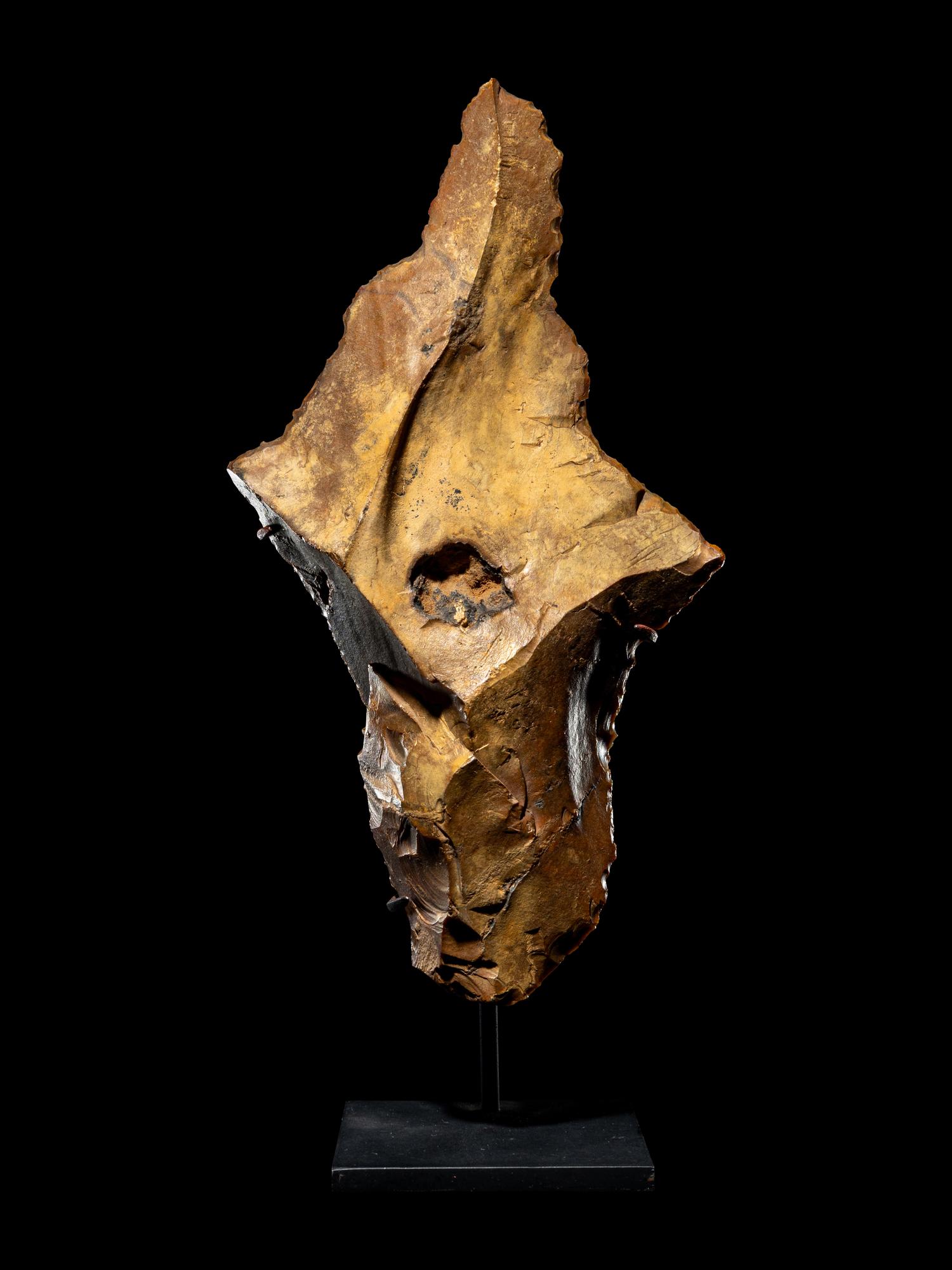 A Neolithic Flint Hand Axe with Cavity