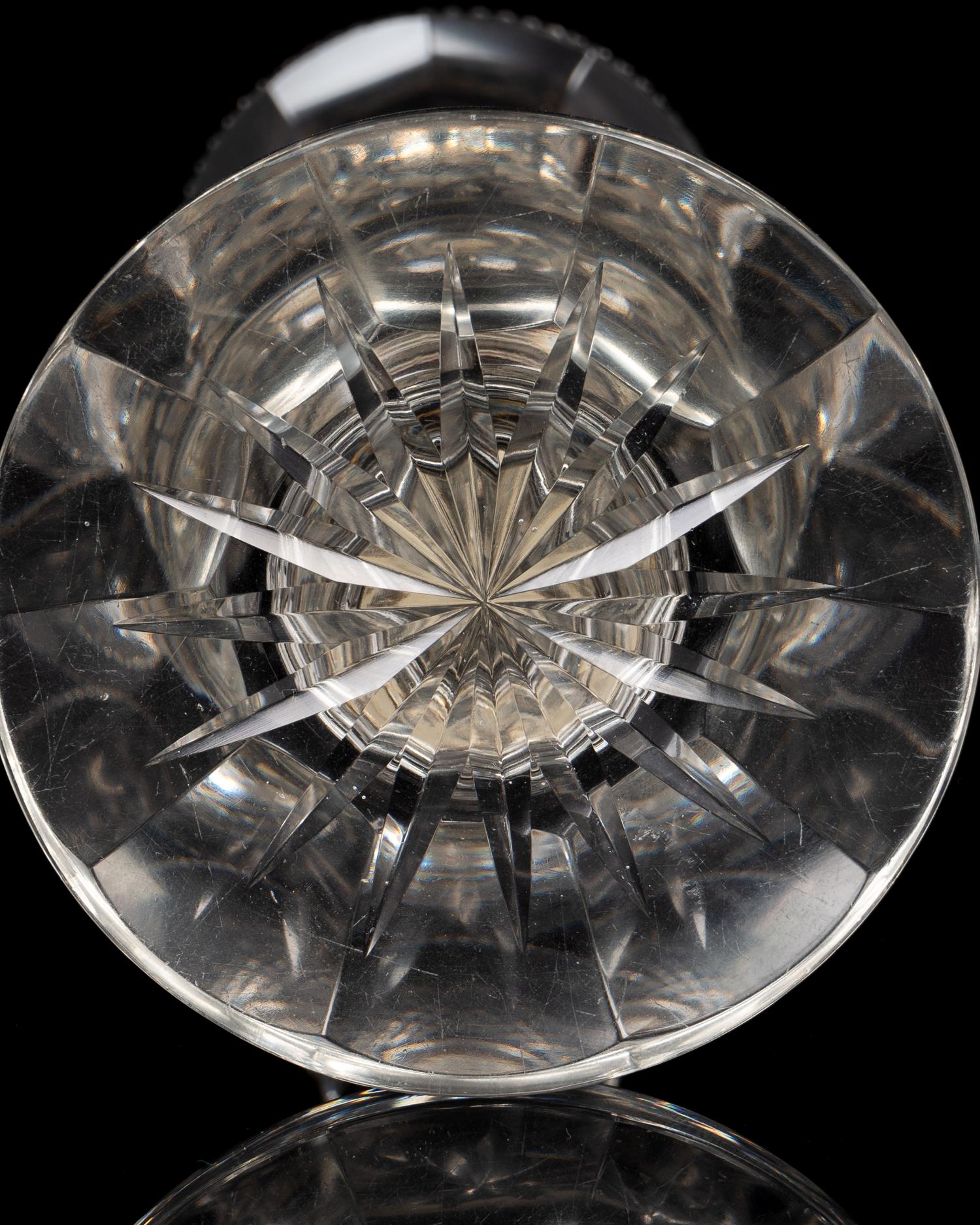 APPROVED FOR DONATION A Pair of Cut Glass Candlesticks