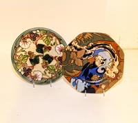 Two Ceramic Plates Diameter of largest 8 1/2 inches. — 20TH CENTURY