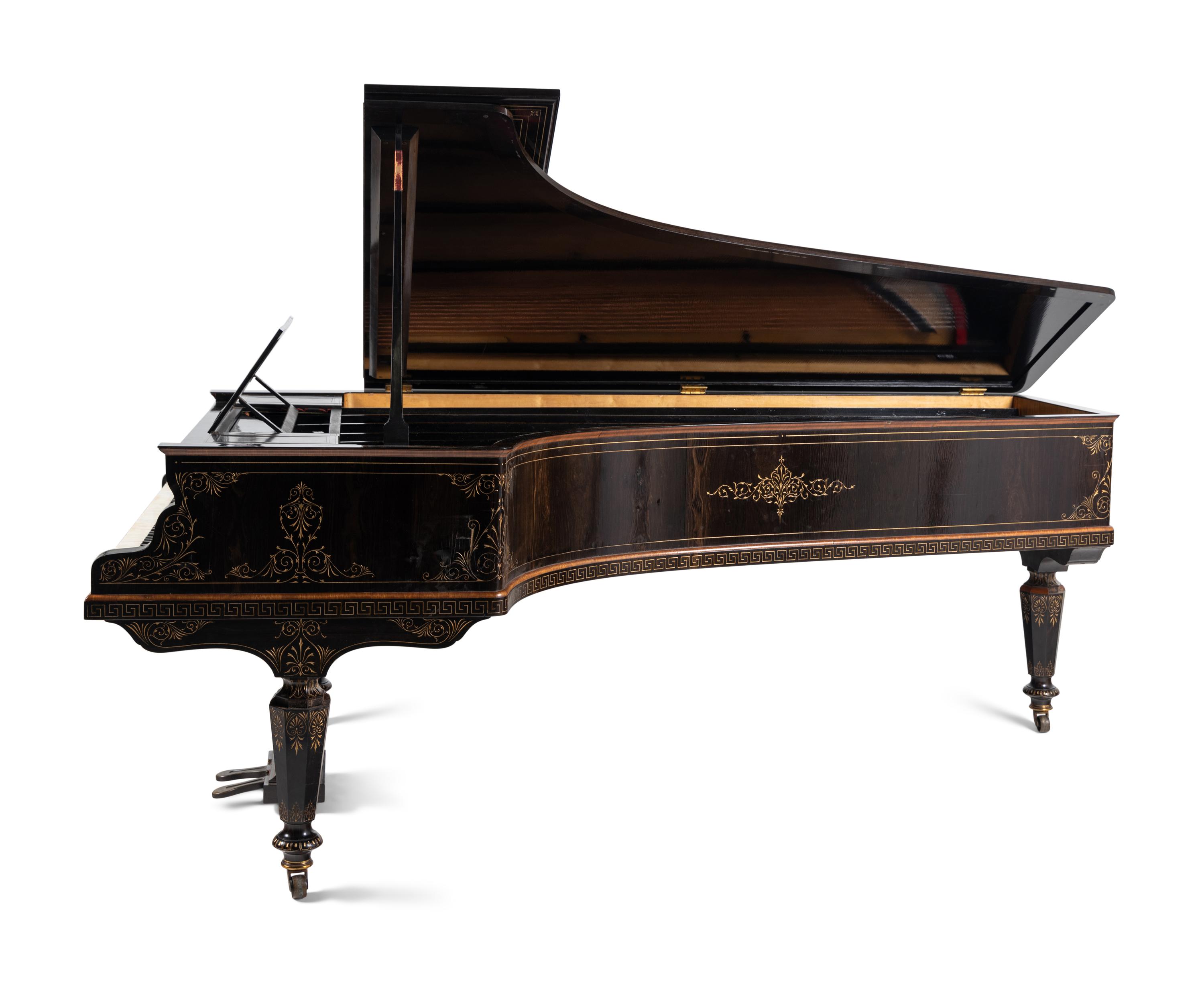 A Victorian Calamander Concert Grand Piano