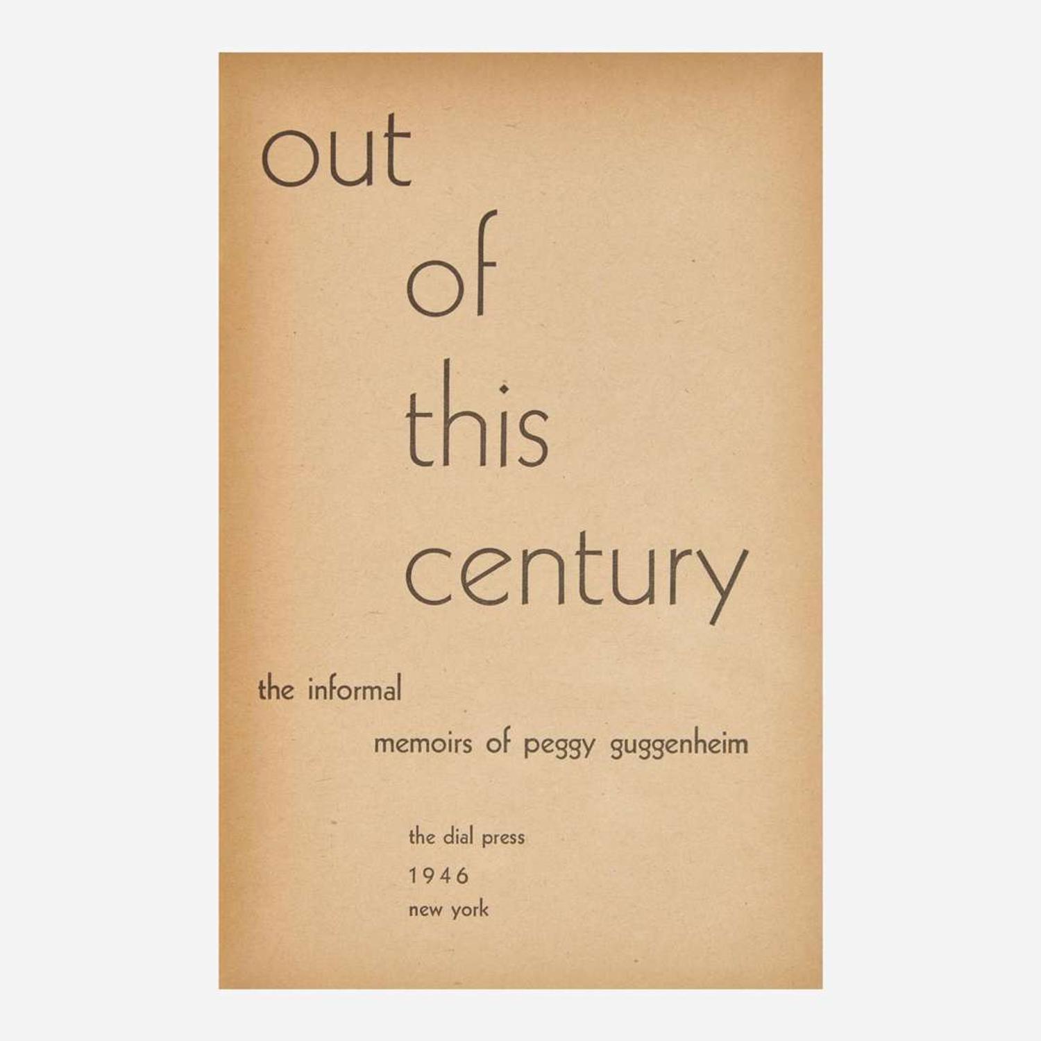 [Literature] Capote, Truman, and Peggy Guggenheim Group of 2 Titles from Peggy Guggenheim's Library