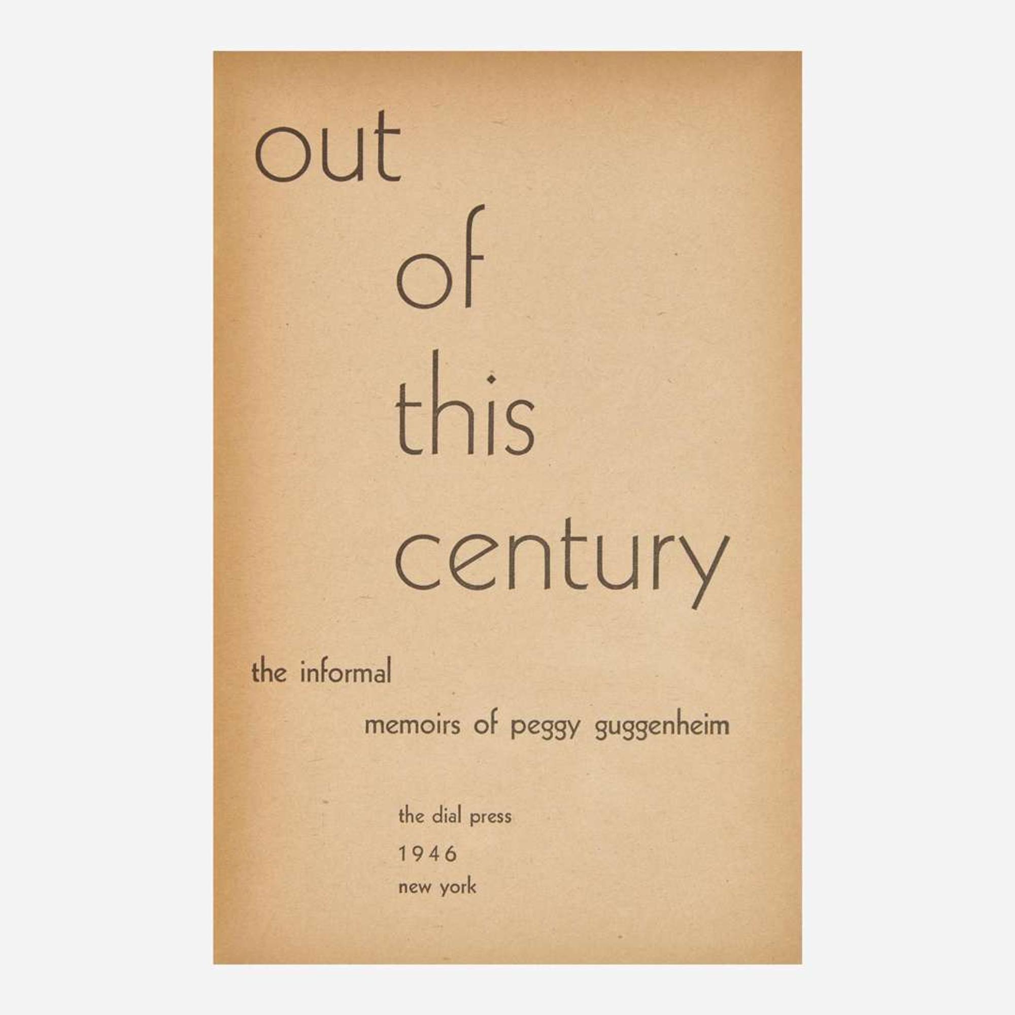 [Literature] Capote, Truman, and Peggy Guggenheim Group of 2 Titles from Peggy Guggenheim's Library