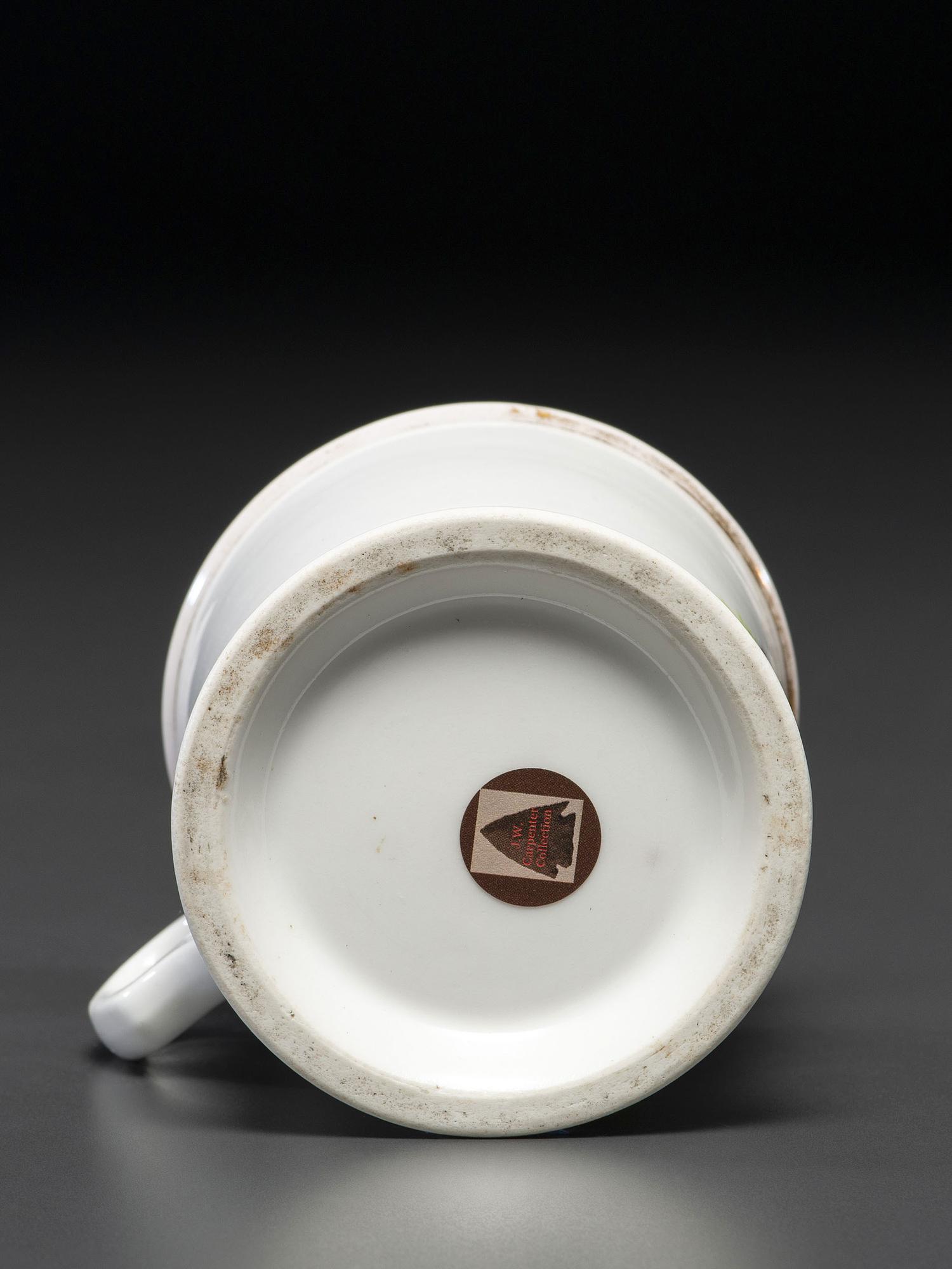 A Birdseed Salesman's Porcelain Occupational Shaving Mug Belonging to Fred Shulze