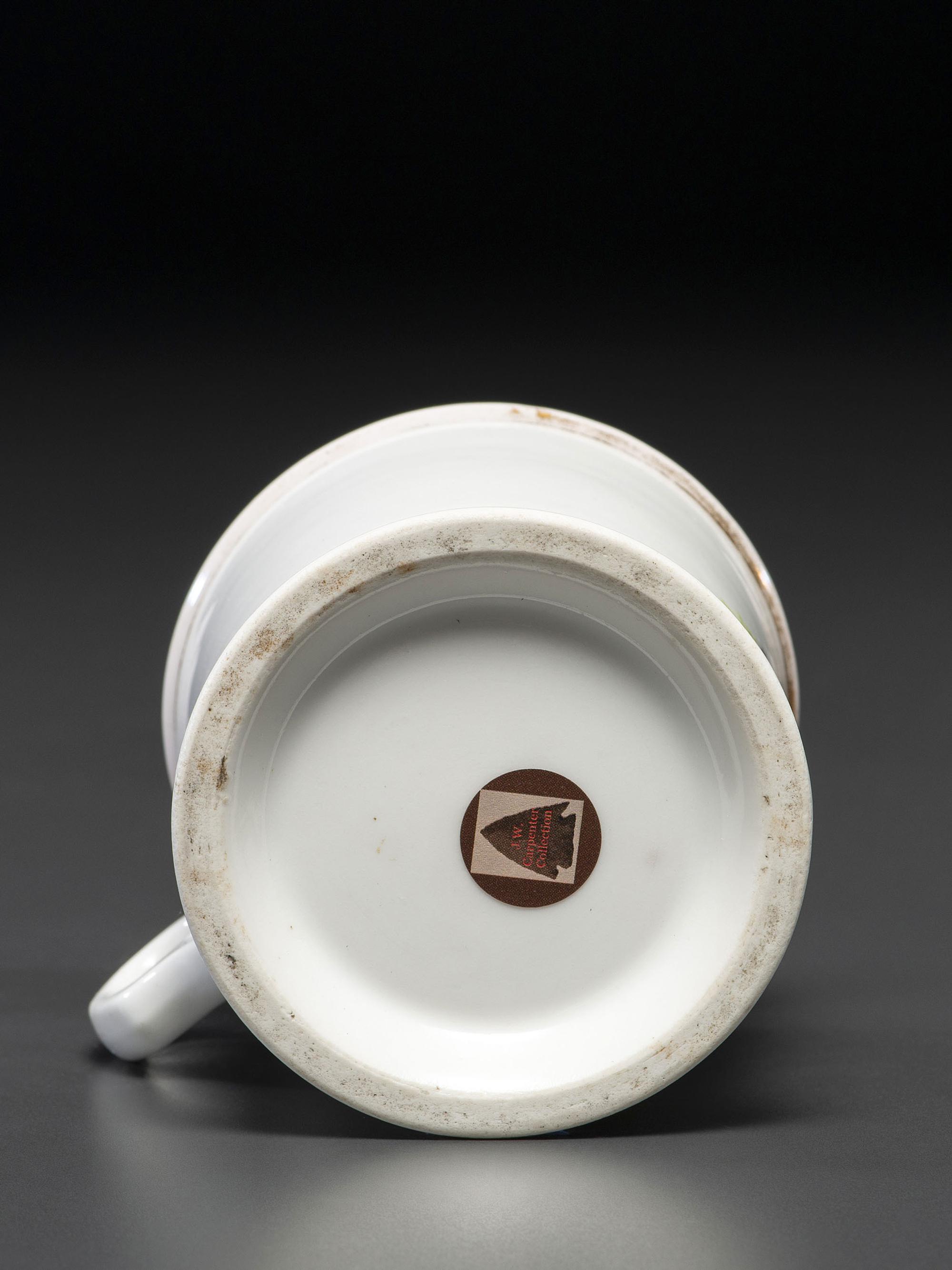 A Birdseed Salesman's Porcelain Occupational Shaving Mug Belonging to Fred Shulze