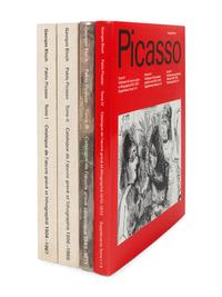 PICASSO, Pablo (1881-1973). -- BLOCH, Georges. Pablo Picasso. Vol.I: Catalogue of the Printed Graphic Work 1904-1967 ; Vol.II: Catalogue of the Printed Graphic Work 1966-1969 ; Vol.III: Catalogue of the printed ceramics 1949-1971 ; vol.IV: Catalogue of the Printed Graphic Work 1970-1972. Berne: Editions Kornfeld et Klipstein, vol.I-II 1971; vol.III 1972; vol.IV 1979.