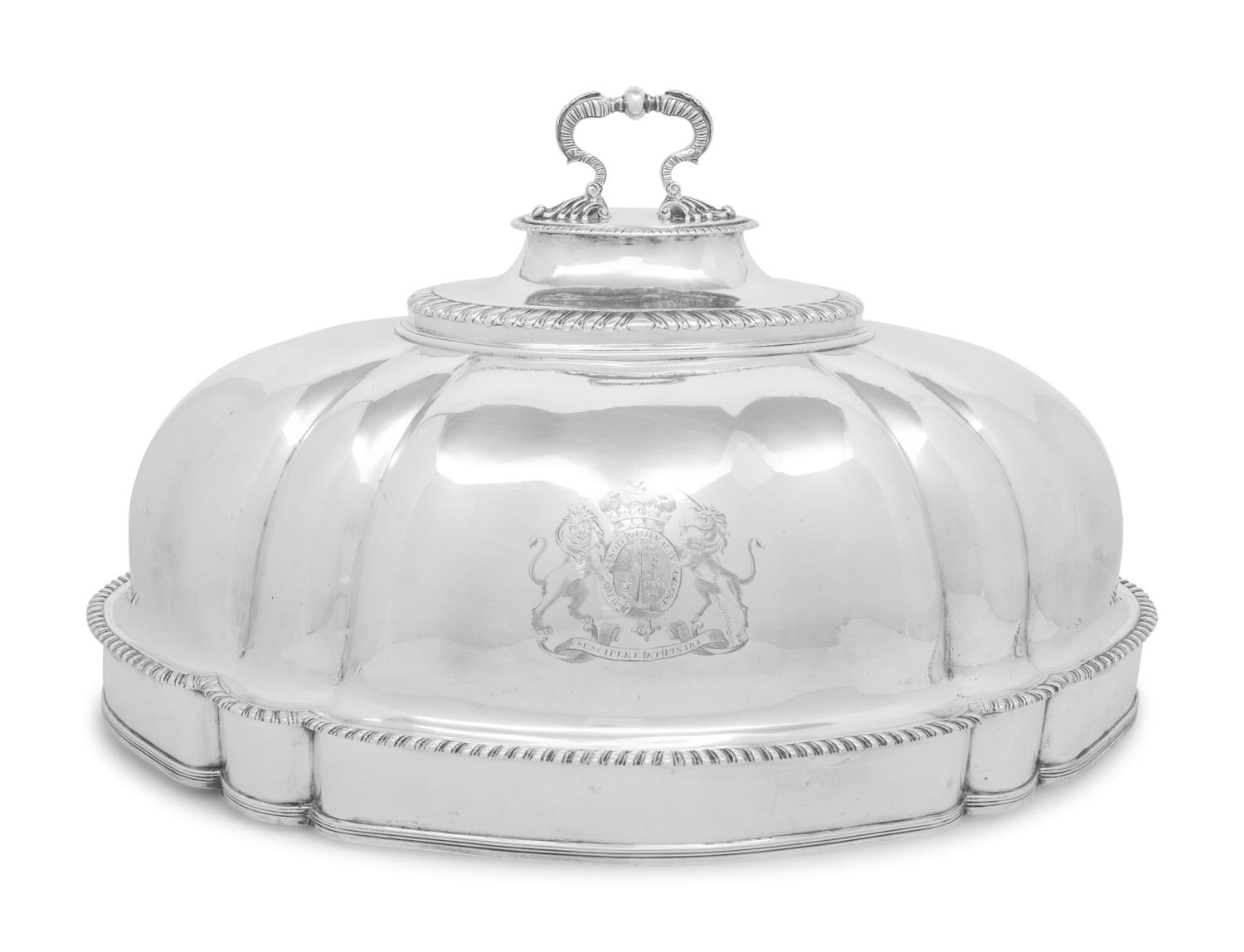 A Royal George III Silver Meat Dish Cover