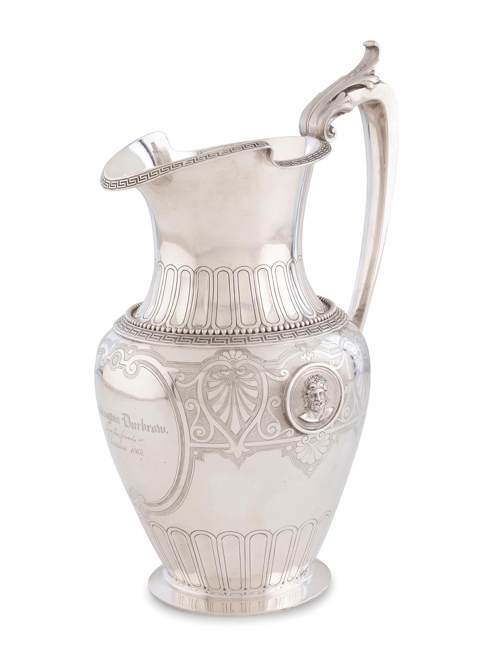 An American Silver Presentation Pitcher