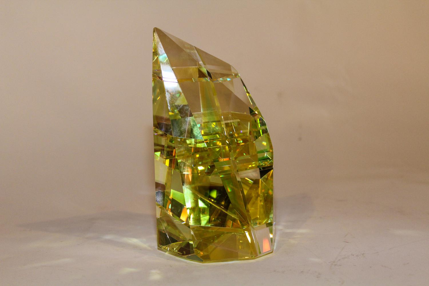 A Studio Glass Sculpture, Paul Manners Height 7 inches. — 1991