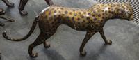 A Brass Cheetah. Height 24 x length 51 1/2 inches.
