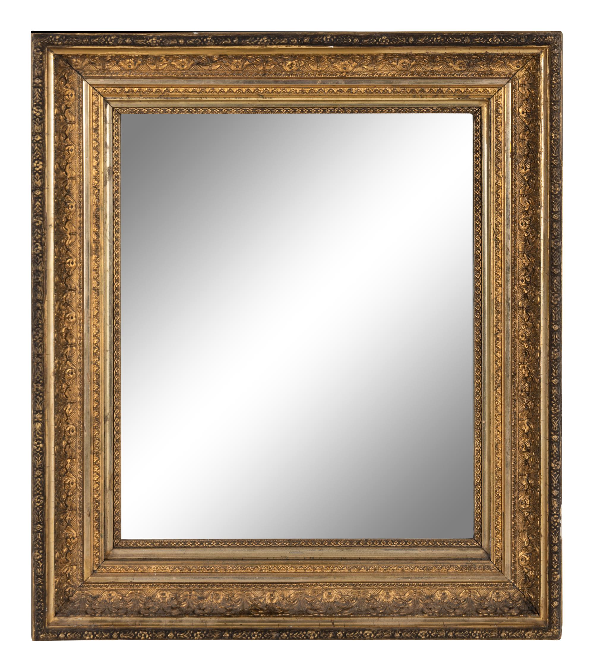 An English Gilt Gesso Mirror