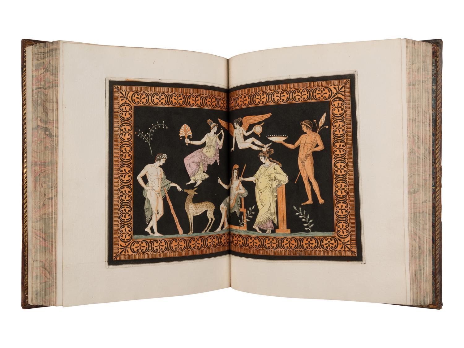 HAMILTON, William (1730-1803). -- HANCARVILLE, Pierre-Francois Hugues d' (1719-1805). Collection of Etruscan, Greek and Roman Antiquities from the Cabinet of the Hon. William Hamilton . Naples: Francois, Morelli, 1766-[1776].