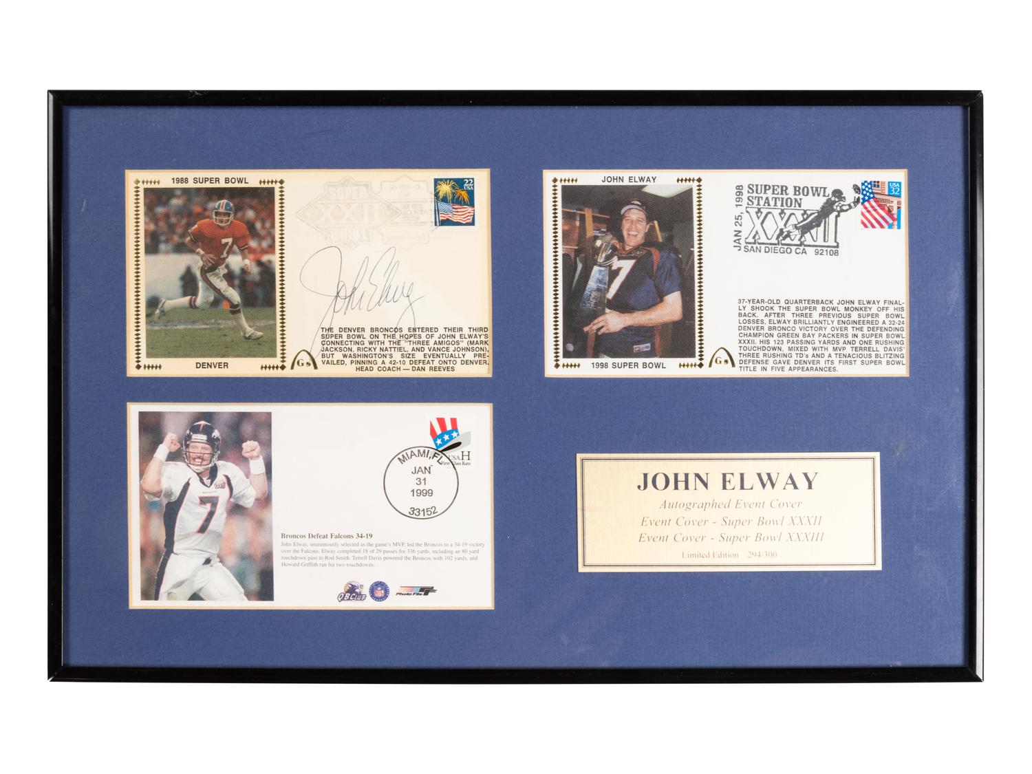 A Large Group of Pro Football Hall of Famer and Notable Signed Autograph Items Including John Elway